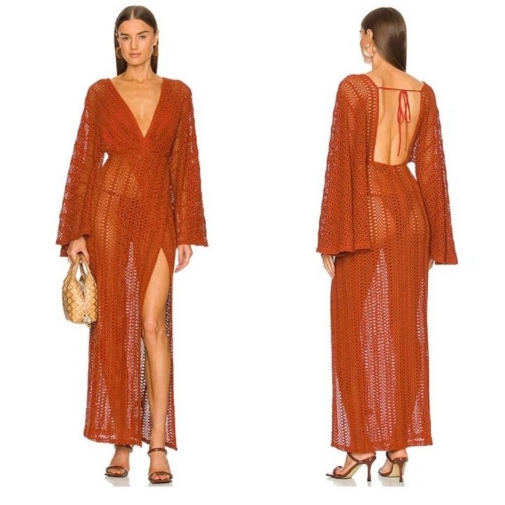 Michael Costello x REVOLVE Clive Maxi Dress - Rust.